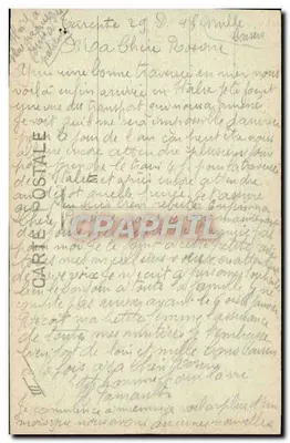 Widok nocny w pobliżu X... — Krążownik pomocniczy 1. Rangi "TIMGAD" — Wydawca H. Grimaud Fils et Cie, Marsylia — Rewers
