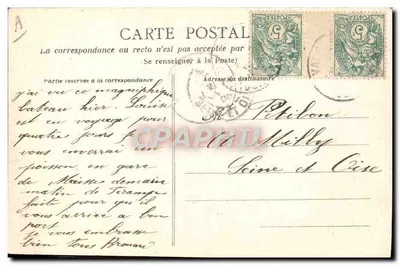 Transatlantyk "La Touraine" wyruszający w podróż do Nowego Jorku — D.&B. 75 - LE HAVRE — Rewers