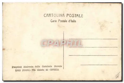 R.SCUOLA "A. VESPUCCI" — navio militar italiano — Cartolineria Navale Ugo Pucci, Spezia — Verso