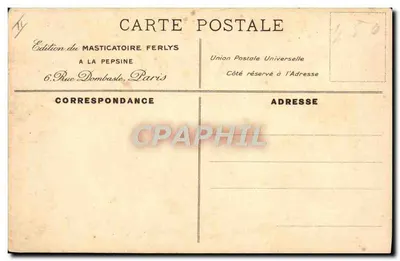 Menina alimentando patos — cena de aldeia — edição Masticatoire Ferlys — Verso