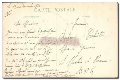 Um canto do campo de batalha de PUISIEUX — 1914 — Dme Sèrie — Verso