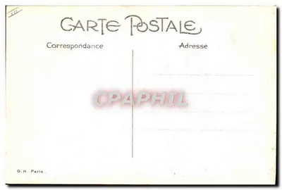 Vrouw onder een roze paraplu — illustratie — G.H. Paris — Achterkant