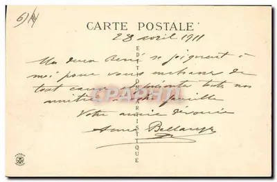 Cacciatore di volpi — illustrazione umoristica — Plaçonne, 1911 — Verso