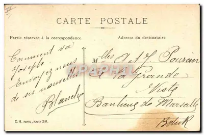 Elegante Frau mit Hund — C.H. Paris, Serie 29 — Rückseite
