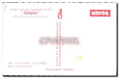 Jean-Paul Belmondo — czarno-biały portret — Wydawnictwo Kores — Rewers