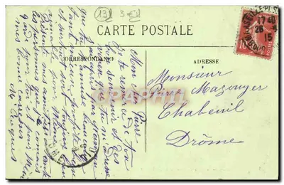 Marseille — De Kathedraal gezien vanaf de Kade van Joliette — LL. n°15 — Achterkant