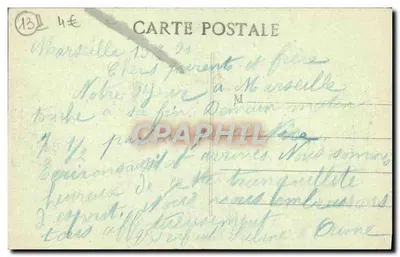 Marselha — A Catedral — P.B. n°6 — Verso