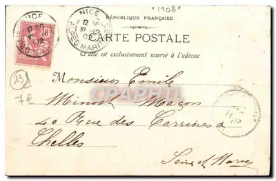 Marseille - Faro di Sainte Marie — Phototypie E. Lacour, 19 rue Thubanéau, n°79 — Verso