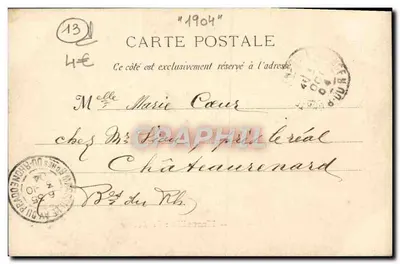 Marseille : A Bolsa — G.M. - 66 — editor G.M. n°66 — Verso