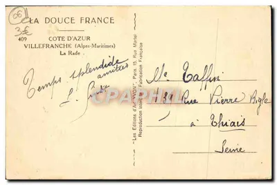 La Rade — Blick auf die Bucht mit Schiffen — Les Éditions d'Art 'WON' (Côte d'Azur) — Rückseite