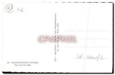 Villefranche-sur-Mer — Widok na zatokę — Réal-Photo, Paryż — Rewers