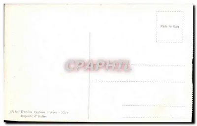 Menton - 222 - Widok z granicy — wydawnictwo Eaylone Frères, Nice — Rewers