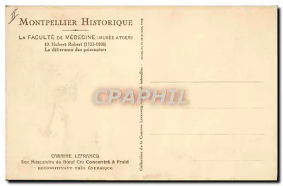 A Faculdade de Medicina (Museu Atger) — Montpellier Histórica — Carnine Lefranco — Verso