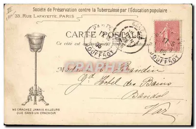 Saúde pública — Higiene doméstica — Sociedade de Prevenção contra a Tuberculose pela Educação Popular, Paris — Verso