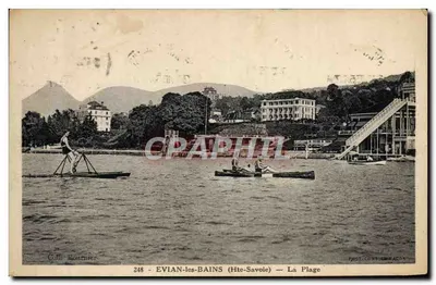 EVIAN-les-BAINS (Hte-Savoie) — A Praia — Fot. Combremason