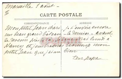 Côte Transatlantique, "Ville-d'Alger" — przez burzę — wydawca nie widoczny — Rewers