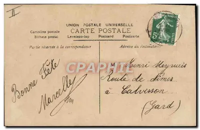 Fleuriste Henri — karta pocztowa dekoracyjna — wydawca S.P. n°2047 — Rewers