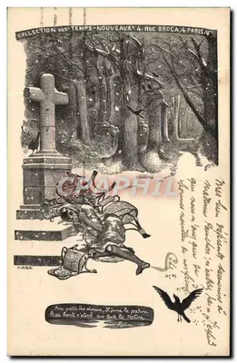 Przyroda — scenografia zimowa z krzyżem i demonem — Kolekcja Nowych Czasów, 4 rue Broca, 4 Paryż IV