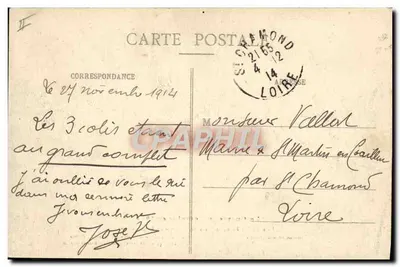 Uma Tumba Francesa Próximo da Estrada de Rehainviller — A Guerra na Lorena em 1914 — Editor: Luneville — Verso