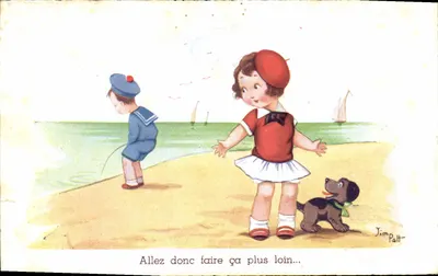 Dzieci na plaży — Jim Palt — seria nr 2550