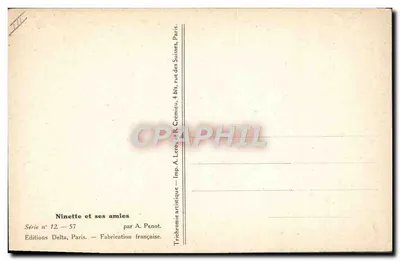 Femme en fourrure — style 1920 — par A. Penot — Verso