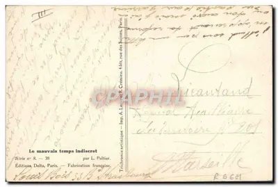 एक महिला नाटकीय वेशभूषा में — हास्यास्पद लेख — डेल्टा एडिशन, श्रृंखला संख्या 8 — पीछे