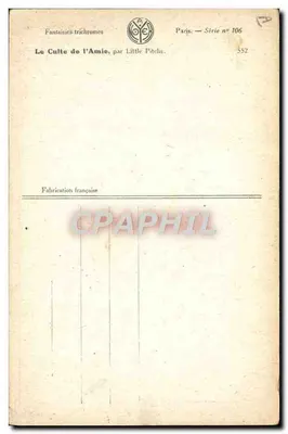 Kult przyjaciółki — Fantazje trichromatyczne — Little Piché — Paryż — seria n° 106 — Rewers