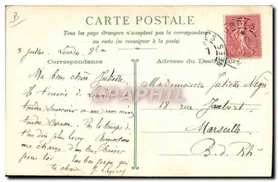 Bearnese — donna in abito tradizionale con un secchio — HM 5 — Verso