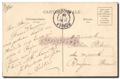 Mujer pirenaica con ovejas — Pirineos — editor R. (firma) — número de serie no visible — Reverso