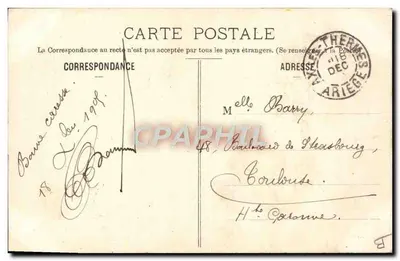 Kobieta pasterka z owcami — Pyrénées — wydawca J. R. n° 18 — Rewers