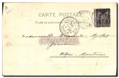 Marchande de lait à Cauterets — vue de montagne — Imprimeur : Hôtel Grennelle, Cauterets, n° 6010 — Verso