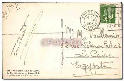 W SPANIJSKIM PAŃSTWIE BASKÓW — Syn Czcigodny Biskajii, M. D. — Fototypia Marcel Delbouys, Bordeaux — Rewers