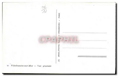 Villefranche-sur-Mer — Ogólny widok — REAL-PHOTO — Strasbourg — Rewers