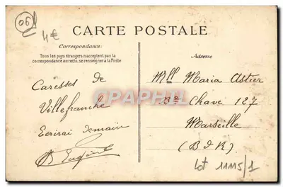 Côte d'Azur - Villefranche-sur-Mer — Vista geral do porto, tirada da estrada de Monaco — editor ELD, n° 1463 — Verso