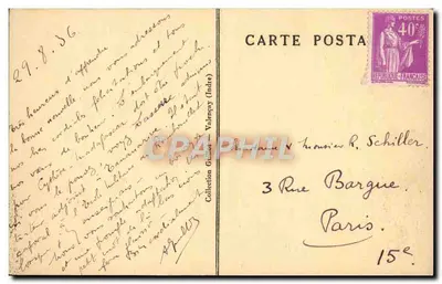 Zamek VALENÇAY (Indre) — Strona północna — E.H. — Rewers