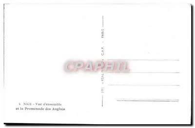 Nice — Ogólny widok i Promenada Anglijska — C.A.P. PARIS — Rewers