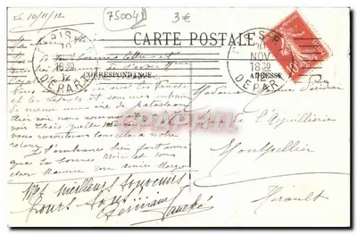 Paryż (IV) — Hotel de Ville i most Arcole — LL. n° 418 — Rewers