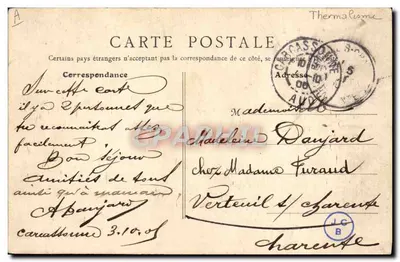 Vichy - Źródło Chomel — B.F. Paris n°9 — Rewers