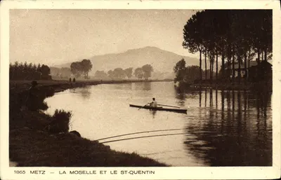 Metz — A Mosela e o São Quêntino — Editor Braun & Cie, Mulhouse-Dornach