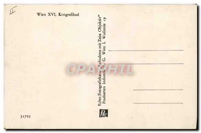Wien XVI, Kongressbad — vue aérienne — G. Wien I, Wollzeile 19 — Rewers