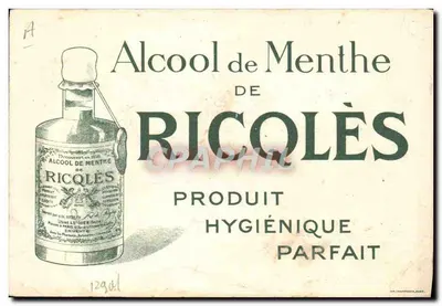 Os Esportes — A Natação — Desenho de Marcel Capy — Editado pela Álcool de Mentha de Riccolès — Verso