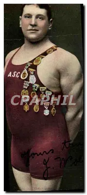 Athlète portant des médailles — ASC — éditeur T. Spork
