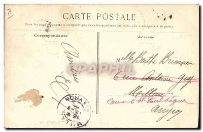 Le Havre — Vapor das Messageries Maritimes — Editor não identificado, n° de série 89 — Verso