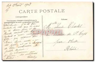 Le Havre — A Provence entrando no Porto, em tempo de tempestade — A Provence, n° 280 — Verso
