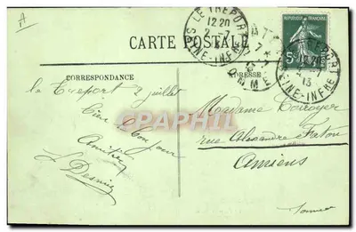 Le Tréport — El Primer Baño — LL. n° 5056 — Reverso