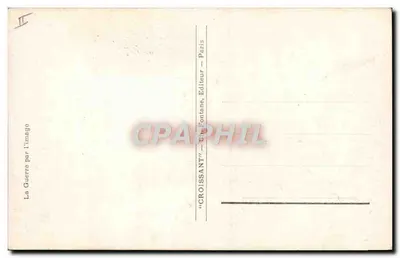 Soldati francesi con cannone da campo — La Terreur des Boches — editore Croissant, Parigi — Verso