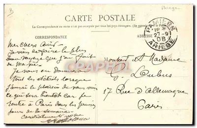Mulher bethimalaise — Tipo de bethimalaise — Fauré e filhos, St-Girons e Foix (Ariège) n°27 — Verso