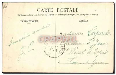 L'Ariège Pittoresque — Type de Bethmalaise, Canton de Castillon — Faure & fils, n°26 — Verso