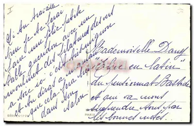 Criança em barril — cena de colheita — Imp. de France, série N°1723 — Verso