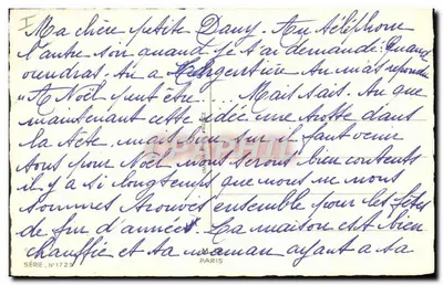 José o caravaneiro — cena de deserto com crianças e camelo — série N°1729, editada em Paris — Verso